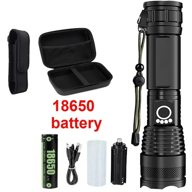 ZHIYU Rechargeable LED Flashlight – 5 Modes, Waterproof Torch