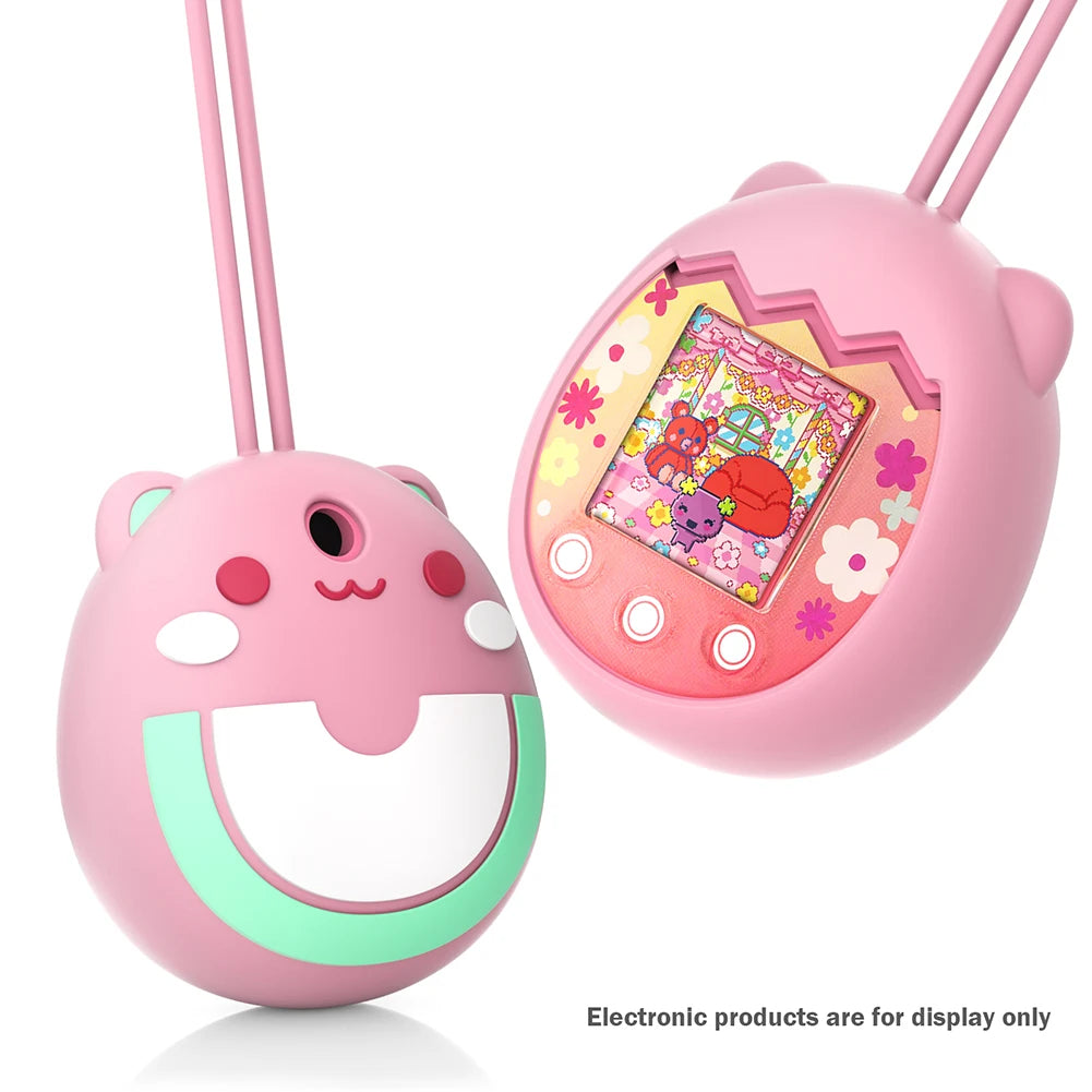 Protective Skin Sleeve Shell Anti-ScratchSilicone Case Protective Case with Hand Strap Anti-drop for Tamagotchi Pix Accessories Oasis Select Pink C China Mainland