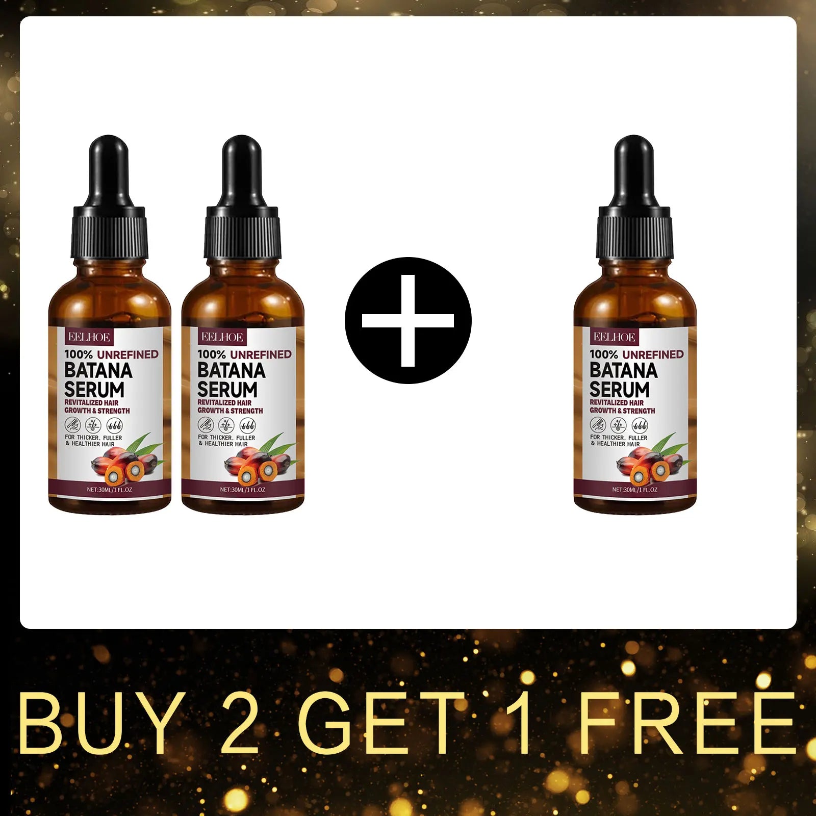 EELHOE Natural Batana Oil Deep Moisturizing Smooth Thick Hair Growth Shampoo and Conditioner for Damaged Hair Keratin Treatment Oasis Select 2 Oil For 1 Free