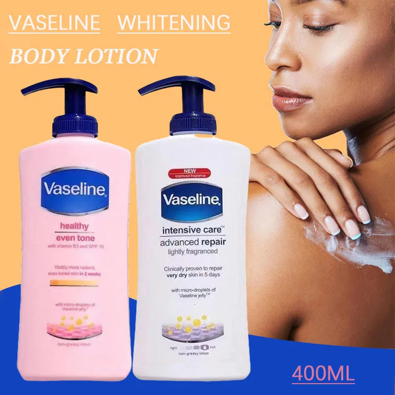 Vaseline Body Lotion for Men and Women 400ML Moisturizing Fragrance Brightening Skin Exfoliating White Vitamin B3 Body Cream Oasis Select