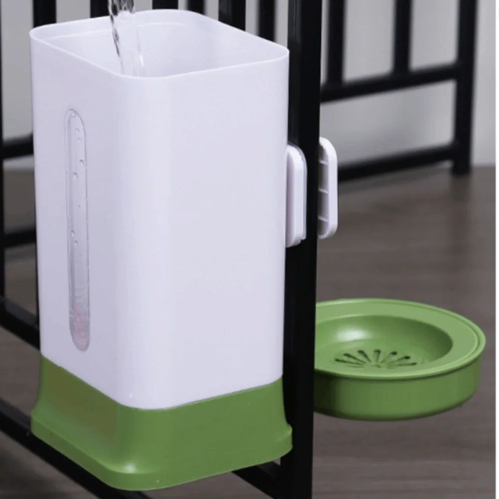 1.5L Cage-Hanging Dog Water Dispenser – Leak-Proof Auto Waterer