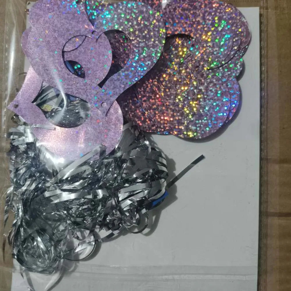 Sequin Heart String Garland Rain Curtain – 50 Pcs Party Decor