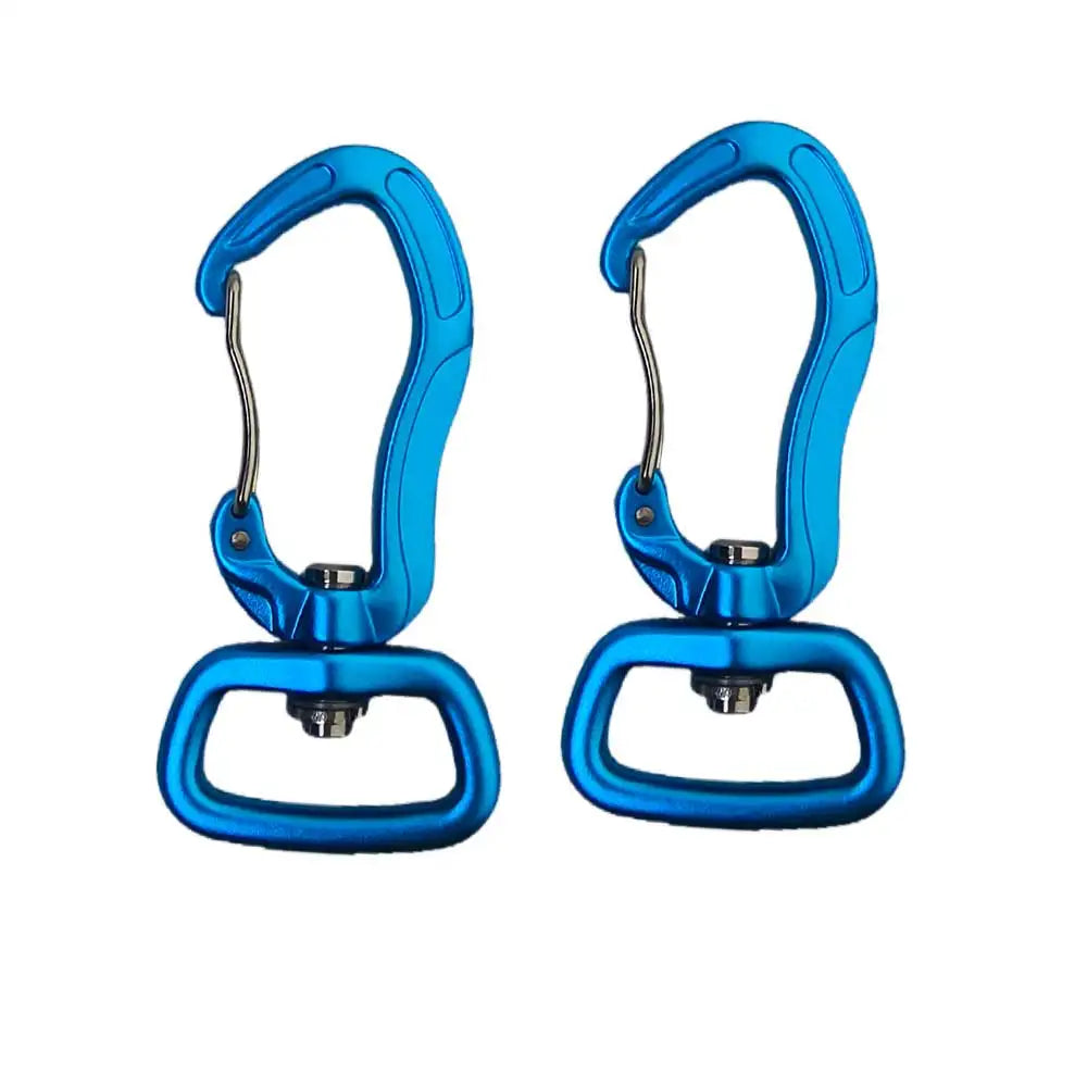 Lightweigh Outdoor Climbing Carabiner Keychain Clip for Backpacks Water Bottle Dog Leash Gear Rotatable Wiregate Hammock Hook Oasis Select Blue 2