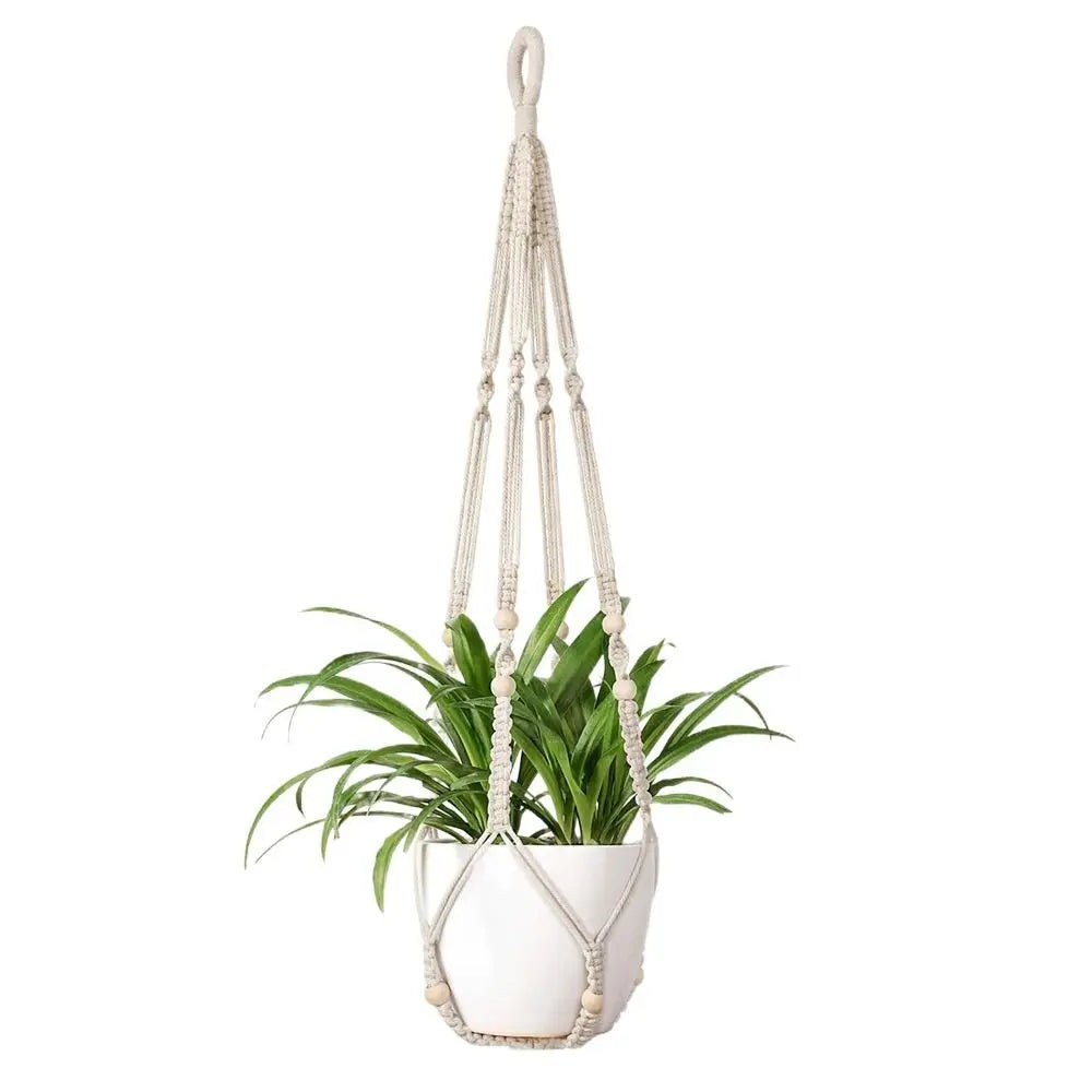 Tray Boho Cotton Rope Hanger Flower Pot Gardening Handmade Plant Hanger Creativity DIY Tassel Hanging Basket Home Oasis Select Style G