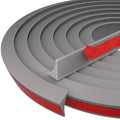 Silicone Quarter Round Molding Trim Flexible 1/2/3m Shoe Molding Peel and Stick Water Retaining Strip Oasis Select Grey-200cm