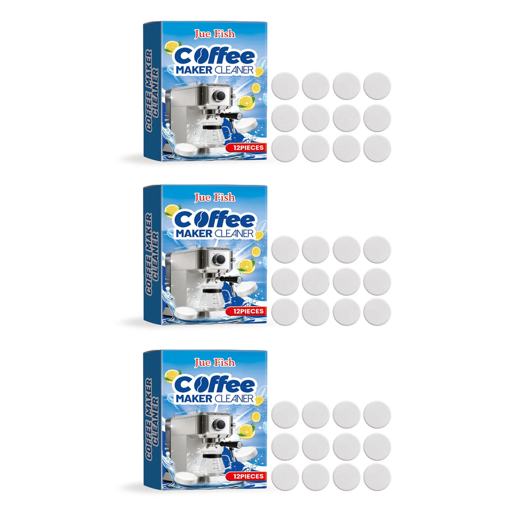 Coffee Machine Descaler Tablets – Universal Deep Cleaner 12-Pack