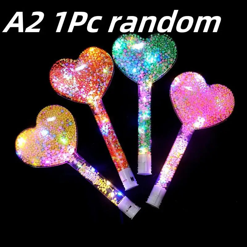 LED Luminous Magic Star Rod Light-up Wand Glow Stick Christmas New Year Party Prop Concert Glowing Stick Birthday Party Supplies Oasis Select A2