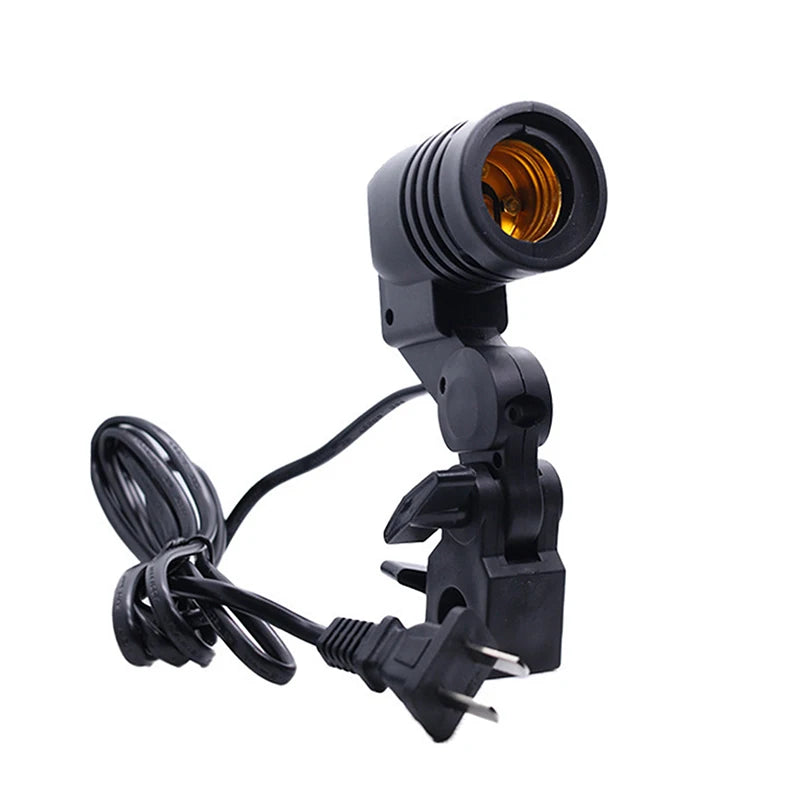 E27 AC Socket Lamp Single Head Bulb Holder Photography Light Bulb Mount For Photo With 1.8M Cable Cord Light Bulb Stand Oasis Select Default Title