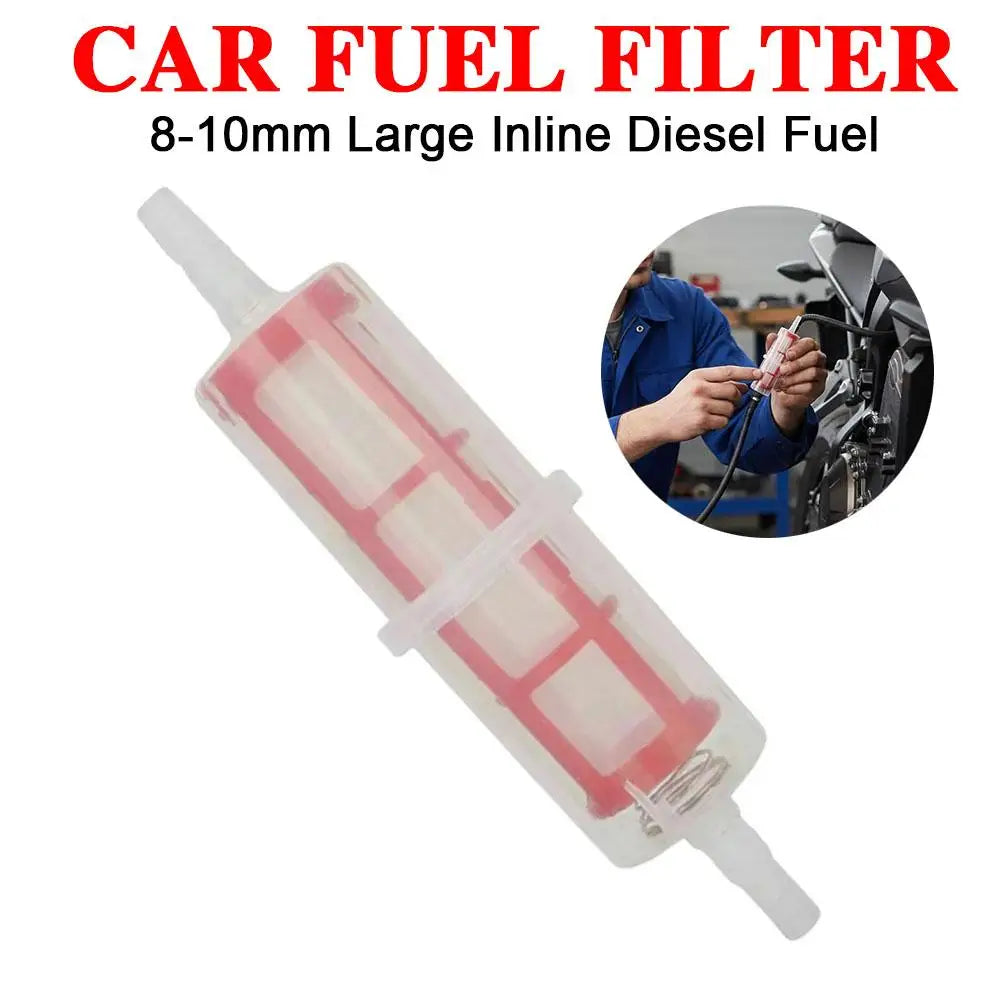 Universal Large Inline Diesel Fuel Filter for 8mm - 10mm Pipe Hose Effectively Filters Out solid impurities in Fuel Oasis Select