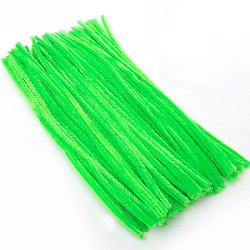 100pcs Mix Color Craft Wire for Handicrafts Twisting Stick DIY for Bouquets Halloween Christmas Easter Hair Jewelry Making Oasis Select Fluorescent Green 100pcs