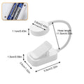 Mini Clip LED Book Lamp Battery Powered Table Lamp Eye Protection 3 Colors Night Light Portable Bedside Student Reading Lamp Oasis Select WHITE