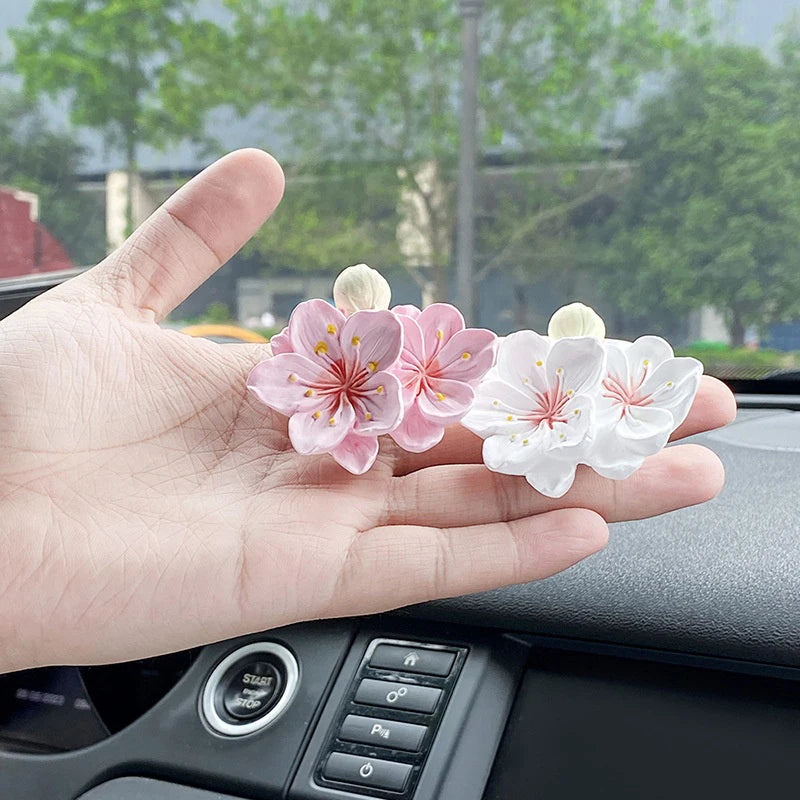 Car Perfume Clip Flower Air Outlet Car Air Freshener Peach Blossom Aroma Diffuser Car Decoration Accessories Fresh Air Oasis Select