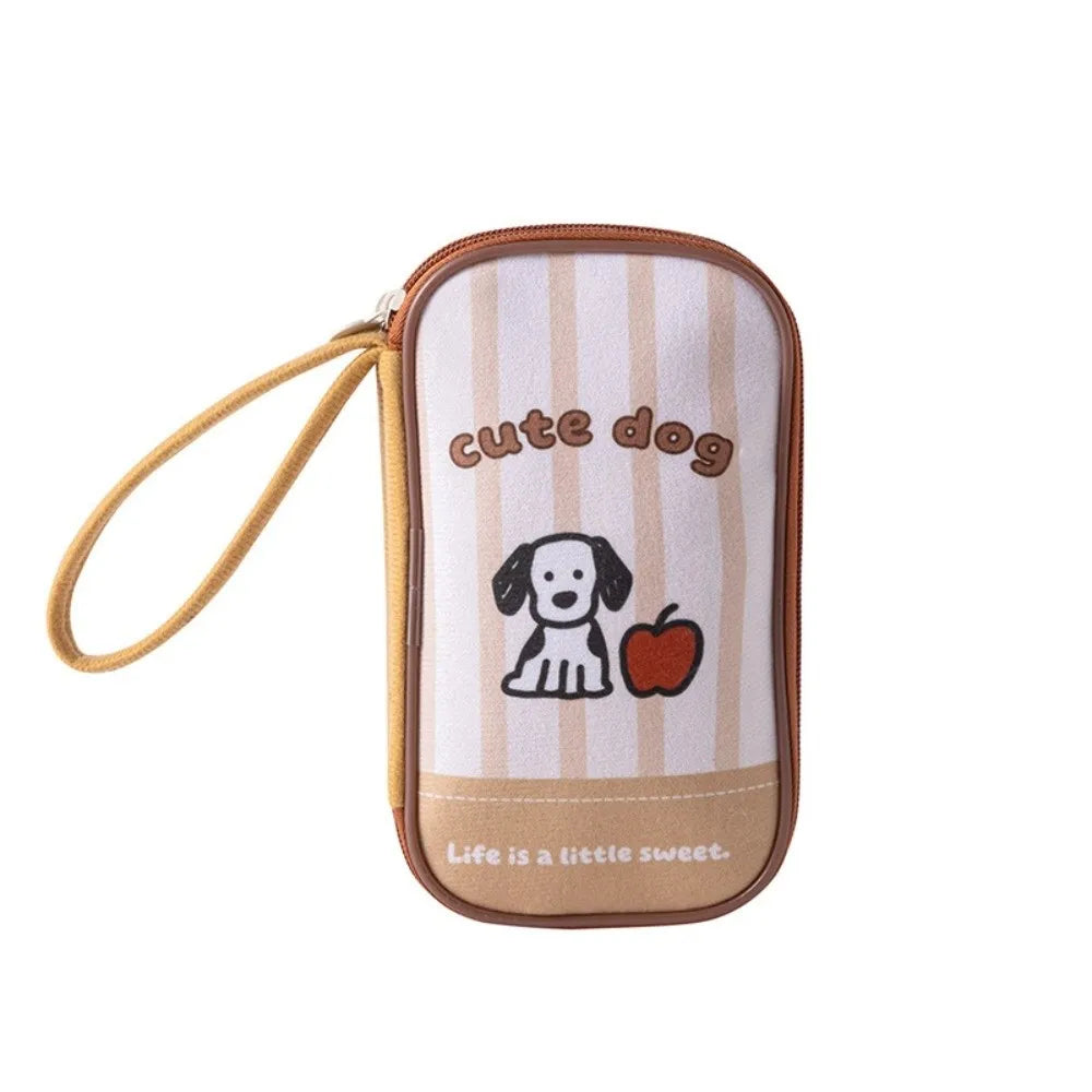 Cartoon Passport Holder Embroidery Waterproof ID Card Storage Bag Multi-layer Large Capacity Documents Passport Organizer Oasis Select Coffee