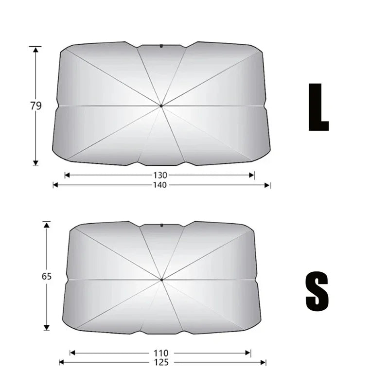 Folding Car Sunshade Umbrella Front Windshield Heat Insulation Sun Protector for Vehicle Interior Summer Travel Car Accessories Oasis Select