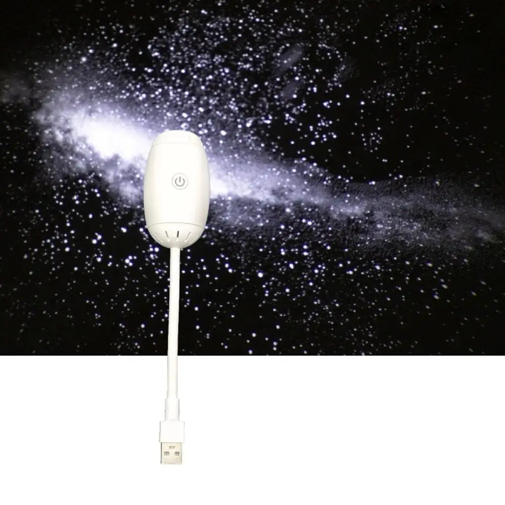 LED Car Atmosphere Projector Light Mini Galaxy Starry Sky Ambient Lamp Romantic Saturn Star Light for Bedroom Car Roof Decor Oasis Select White Galaxy