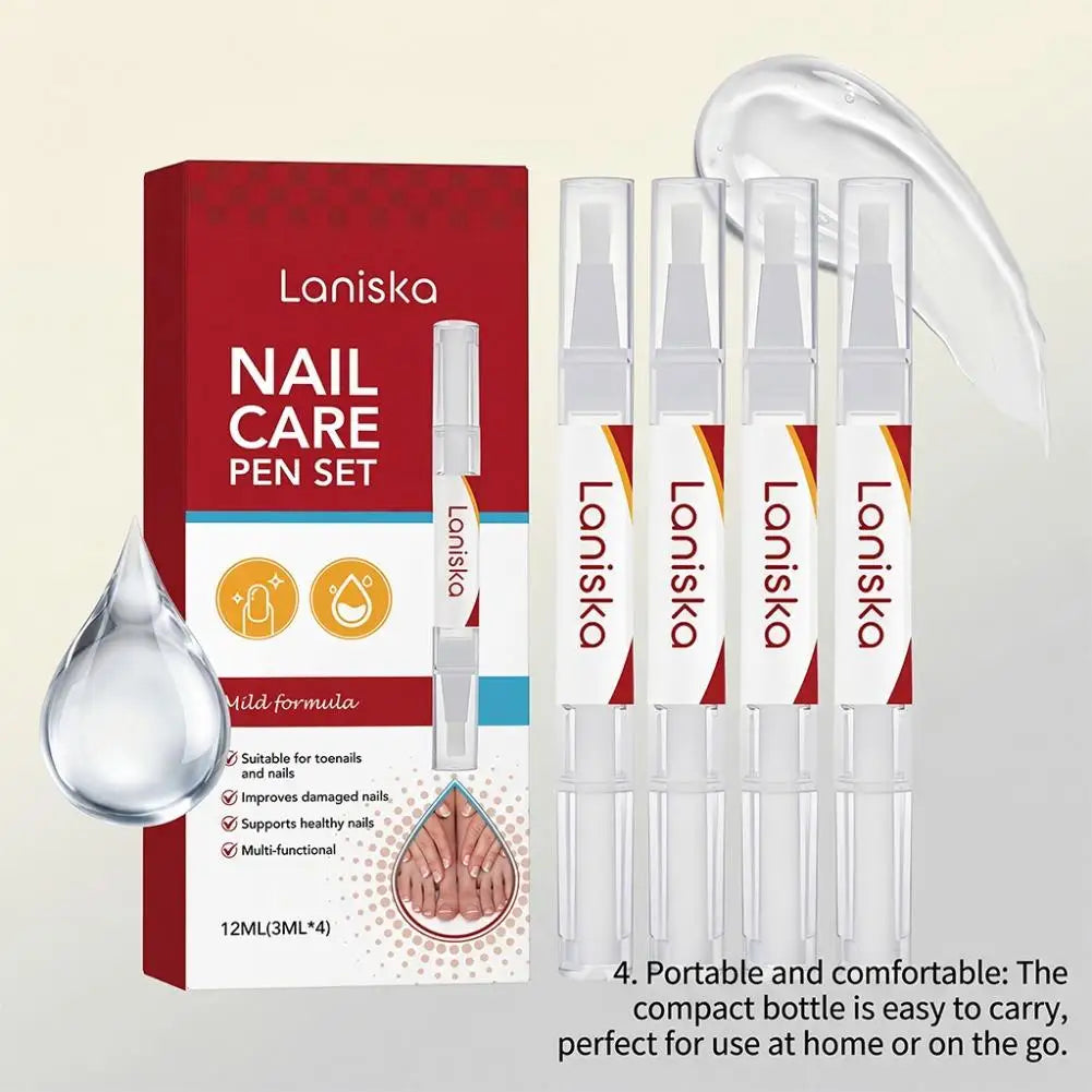 Laniska Nail Care Pen Set - Treatment Damaged, Improve Dry Cuticle, Prevent Cracking, Remove Hangnails, Nail Healthy Growth Care Oasis Select