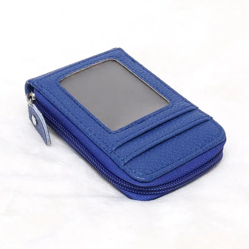 JETTING PU Leather Zipper Card Holder Wallet with ID Window Card Holder Wallet Oasis Select A5