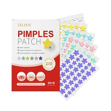 240pcs Salicylic Acid Acne PatchesStar Pimple Patch Acne Colorful Invisible Acne Removal Skin Care Stickers Concealer Face Spot Oasis Select 240pcs Star