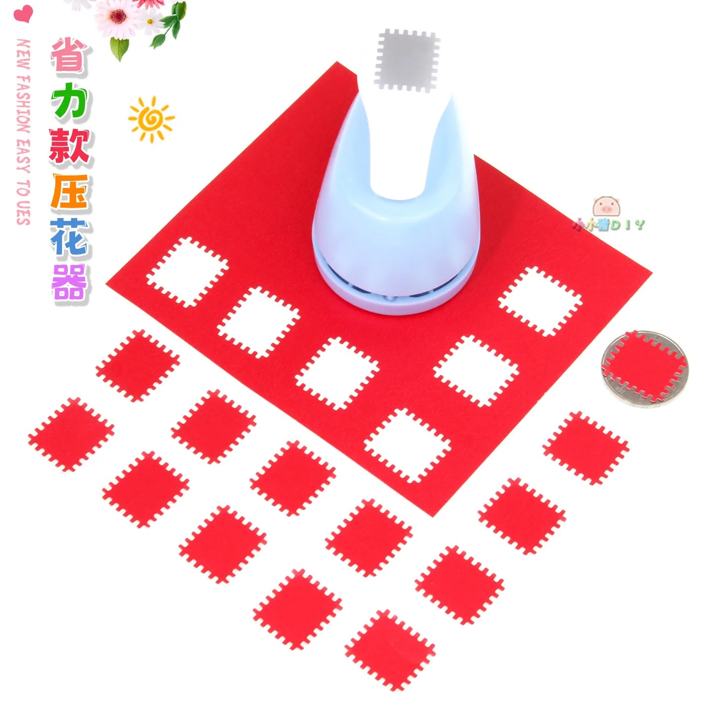 Stamp Embosser Punch Tool Journaling Scrapbooking Supplies for Kids DIY Postal Theme Craft Punch for Photo Frames & Card Making Oasis Select