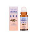 Organic Castor Oil Roller Ball 100% Pure Natural Hair Eyelash Eyebrow Growth Body Massage Moisturizing Skin Care Roll-on Oasis Select 50ml Boxed