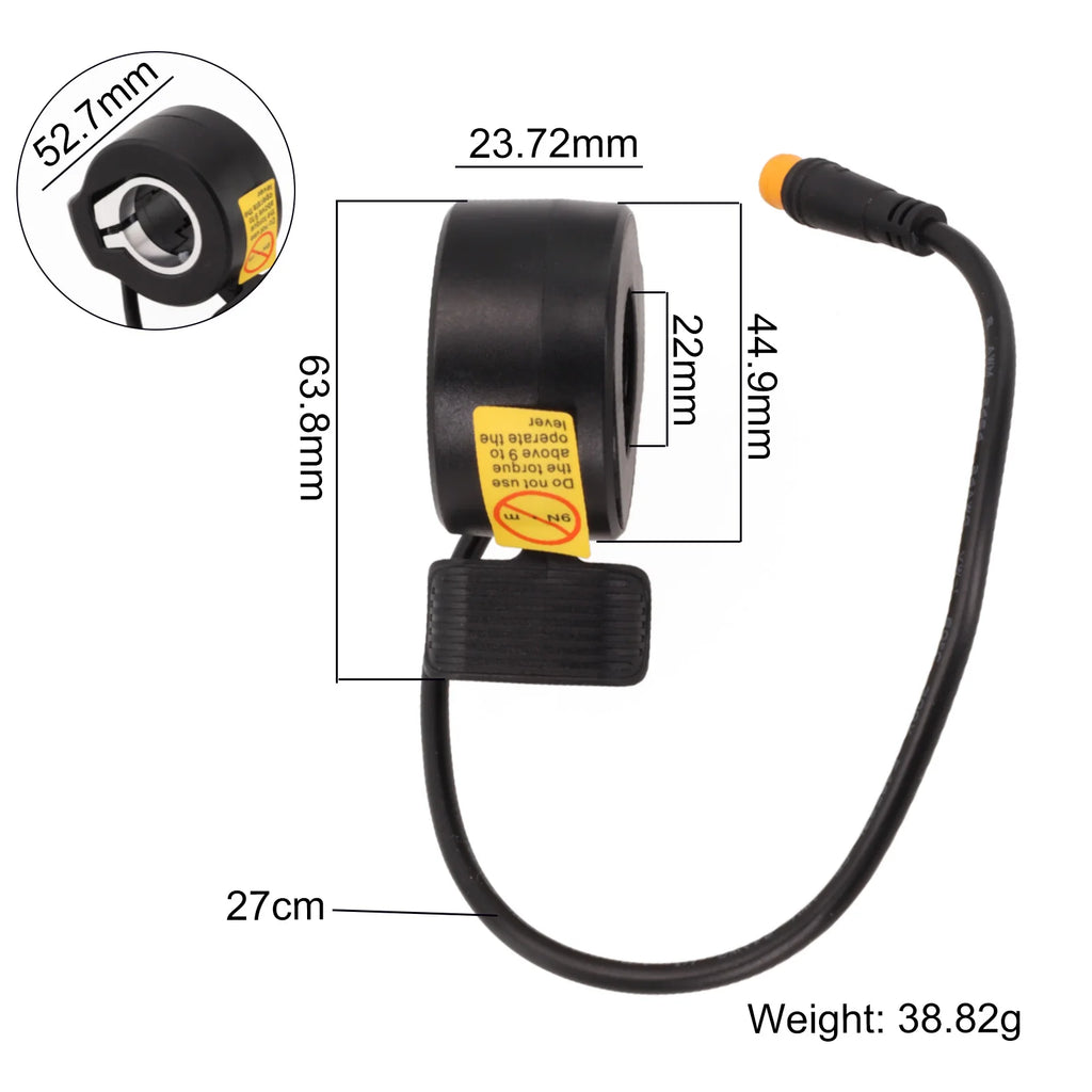 130X Thumb Throttle for Electric Scooter with For M8 Waterproof Connector Plastic Design for Enhanced Performance Oasis Select