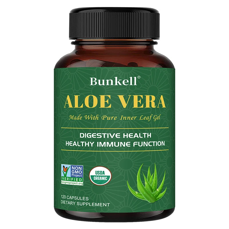 Aloe Vera Extract Capsules – Digestive Support, Non-GMO 120ct Herbal Supplement Capsules Oasis Select 120 count 5 bottle