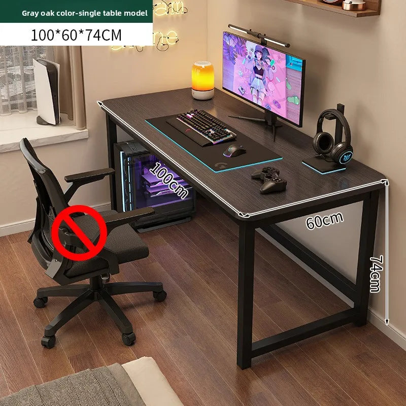 Computer desk Desktop study desk Long workbench E-sports table and chair desk Oasis Select Gray Oak-100cm