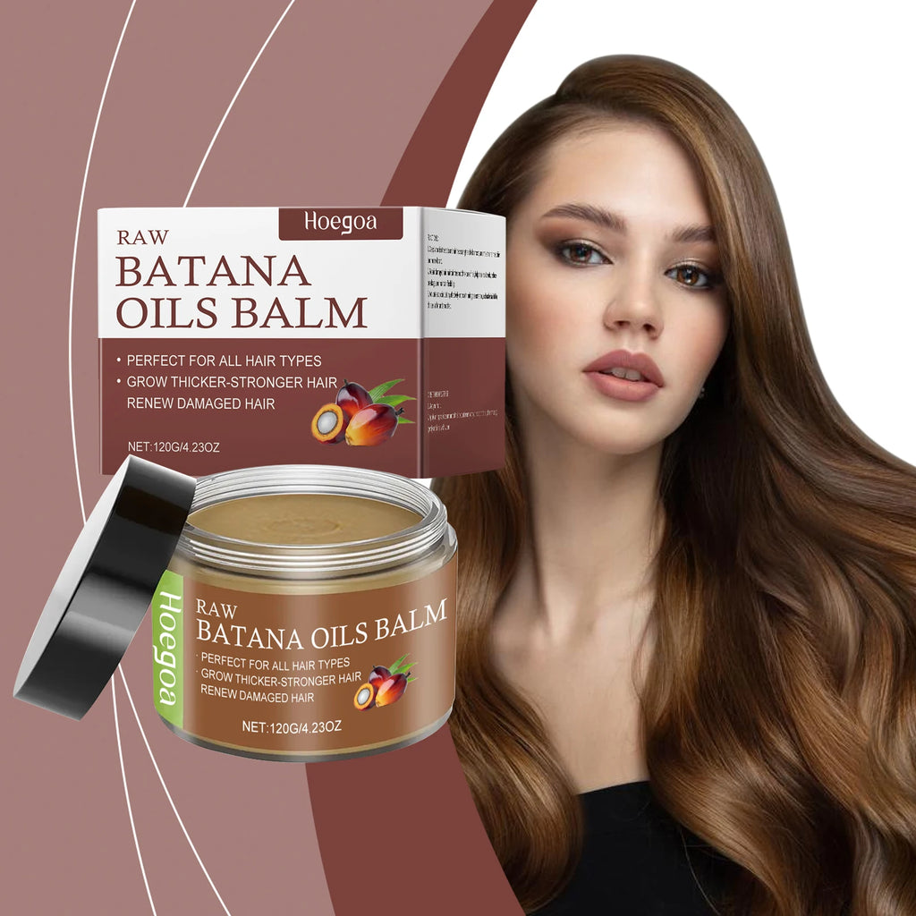 Hoegoa Batana Hair Nourishing Balm Improve Silky Thicker Curly Smoothing Frizz Repair Damaged Increase Growth Hair Conditioner Oasis Select