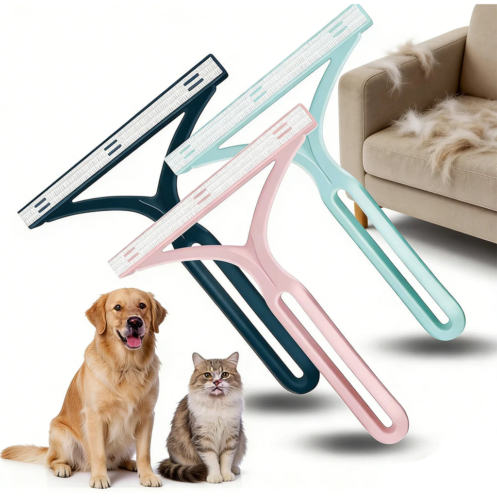2-in-1 Pet Hair Remover Tool – Scraper & Brush for Couch, Carpet, Car & Clothes, Reusable Detachable No-Refill Design Oasis Select