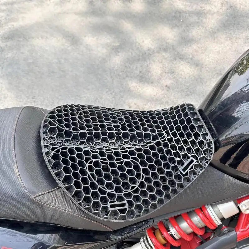 3D Elastic Motorcycle Seat Cushion Breathable Honeycomb Cooling Seat Pad Anti Slip Shock Absorbing Cover For Motorcycle S Oasis Select A1