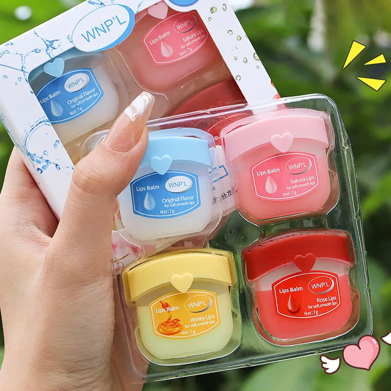 SADOER Natural Moisturizing Lip Balm Set – Anti-Cracking 4/6/8pc Lip Balm Set Oasis Select 4pcs kit