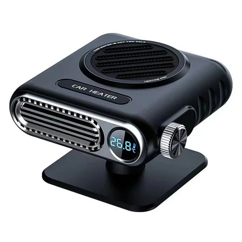 Electric Heater Fan with Digital Display Fast Heating Fan 12V/24V Car Heater Winter Car Speed Heating Fan Defogging Heating Oasis Select