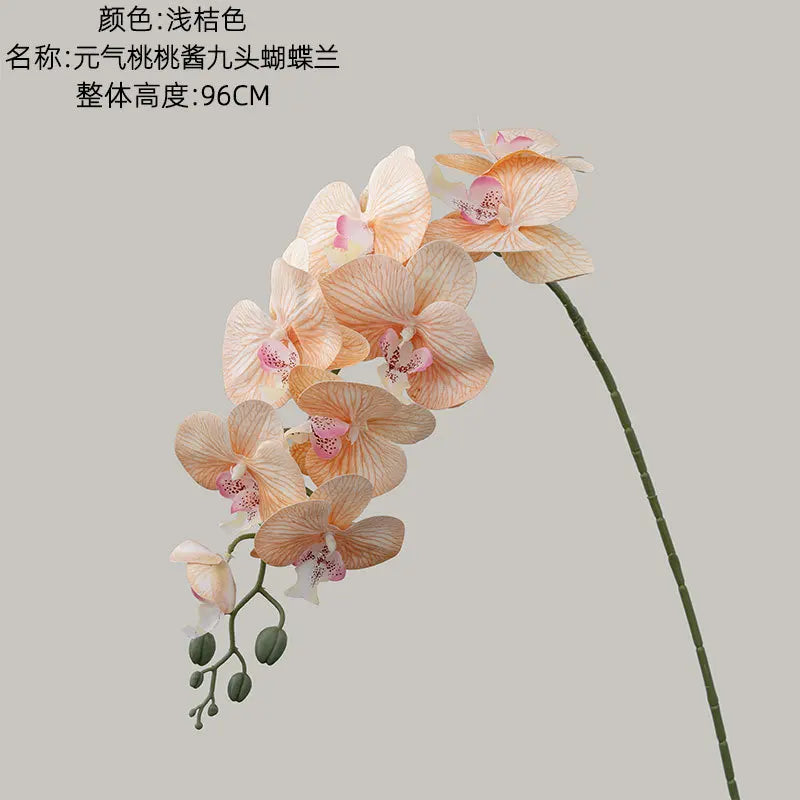 Real Touch Artificial Orchid Home Decor Wedding Decoration Oasis Select Light orange