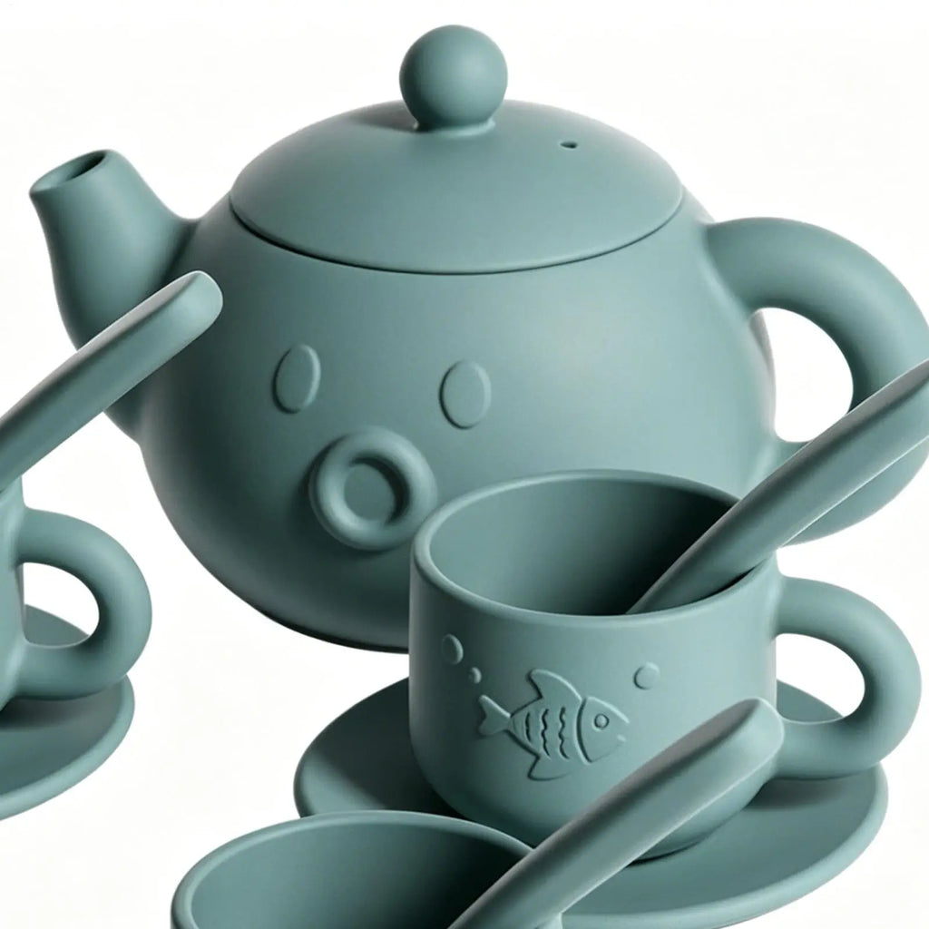 Kids Silicone Tea Party Playset – Pretend Play Toy Ages 3+