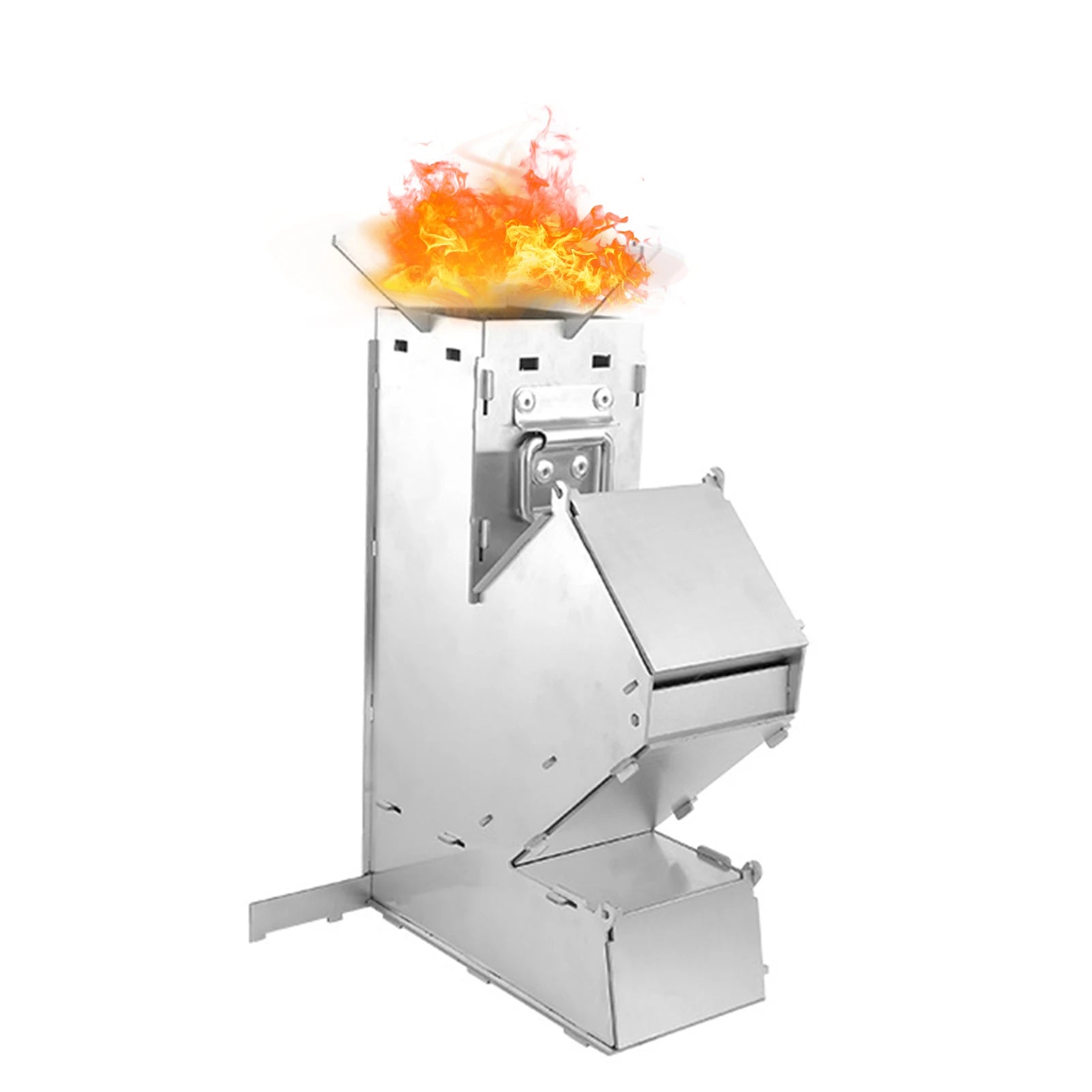 Camping Mini Wood Stove Portable Tent Firewood Stove Detachable Wood Burner Stainless Steel Rocket Stoves Picnic Pocket Grill Oasis Select