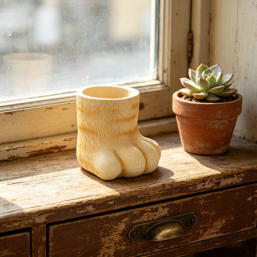 3D Cat Paw Resin Planter | Succulent Pot & Desk Organizer Novelty Resin Planter Oasis Select