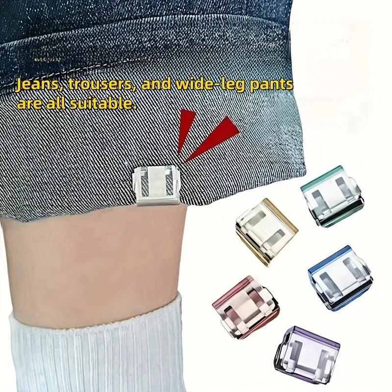 Invisible Pants Clips, DIY Pants Hem Clips, Invisible Pants Short Clips, 2/4/6/10/20pcs for Anti-Slip Pants Hem Fixtures, Oasis Select
