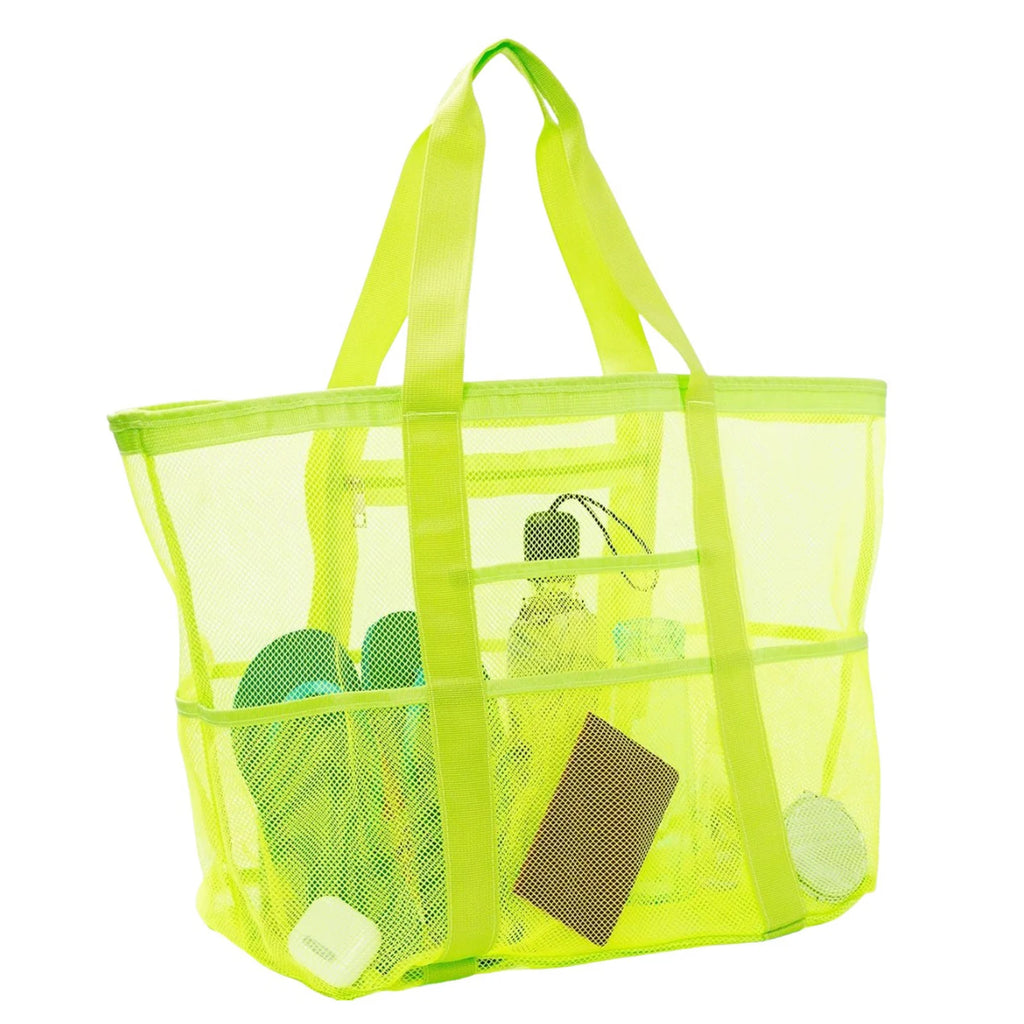 Mesh Beach Tote Bag | Large Multi-Pocket Pool & Travel Bag