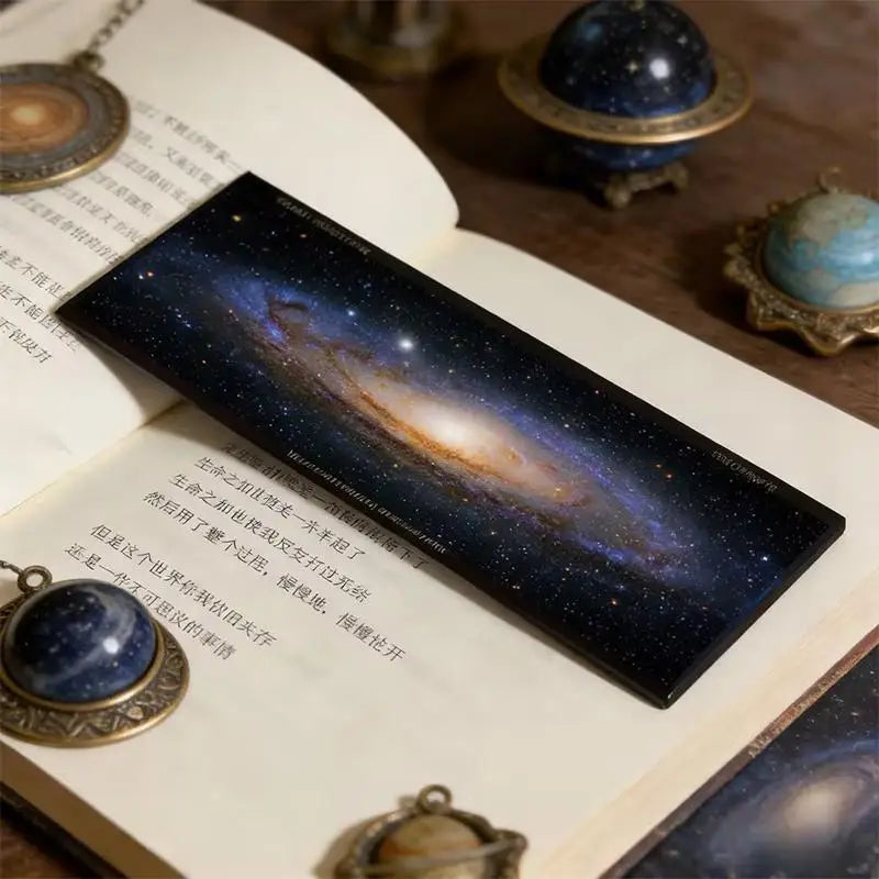 New Galaxy Starry Sky Acrylic Movie Bookmarks, Vintage Romantic Original Film Art, Ideal Gift for Friends Oasis Select