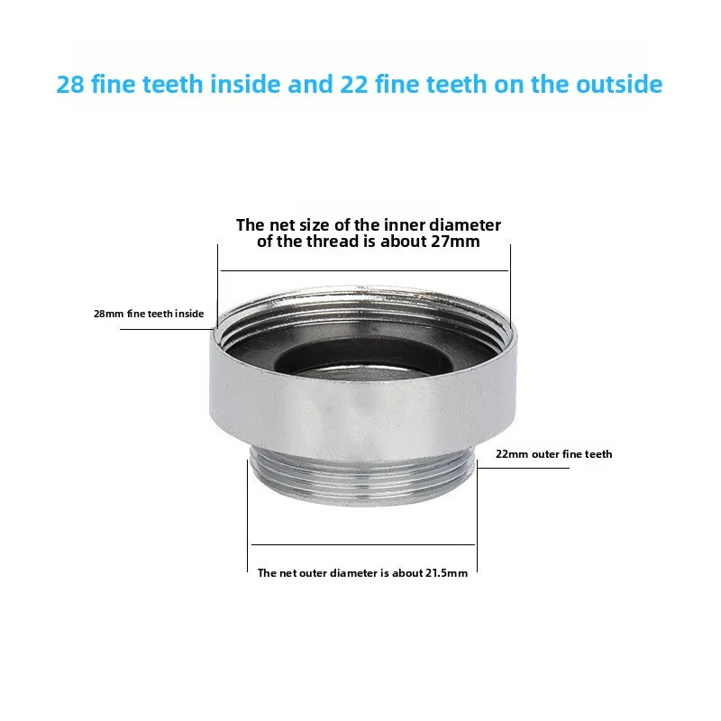 Faucet Adapter 22 Turn 16 18 20 22 24 26 28 30 32mm Internal and External Fine Tooth Faucet Conversion Thread Accessories Oasis Select H