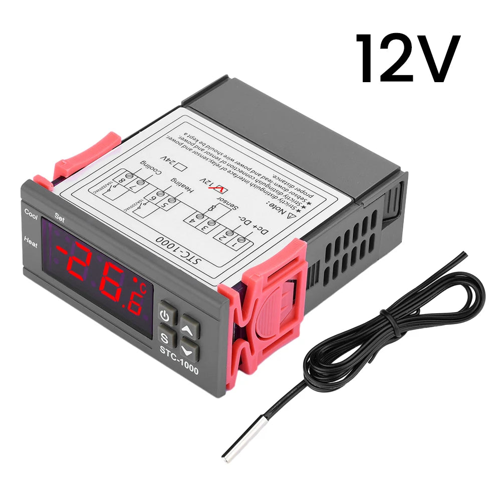 STC-1000 LED Digital Temperature Controller Temperature Regulator Thermostat Incubator 12V 24V 110V 220V Oasis Select 12V
