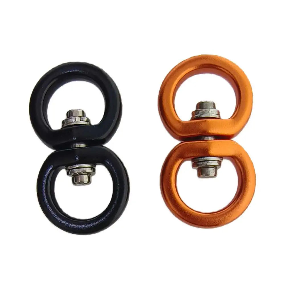 4KN Aviation Aluminum Alloy Swivel Connector for Outdoor 360° Rotation Ring for Dog Leash Backpack Hammock Camping Equipment Oasis Select orange and black