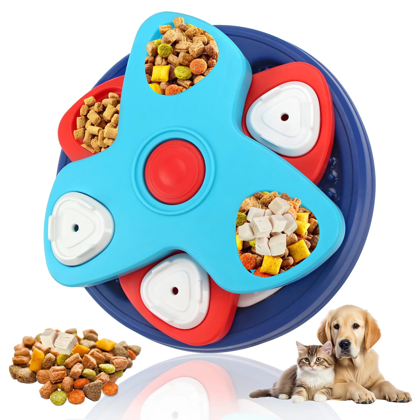 Anti-Choking & Anti-Knocking Slow Feeder Bowls for Small & Medium Dogs + Pet Cat Bowls – Non-Slip Pet Feeding Supplies Oasis Select 23006B-2