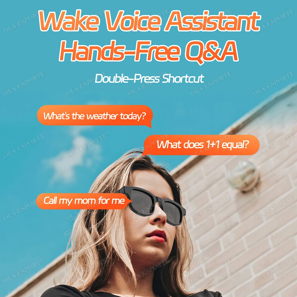Smart Glasses AI Voice Assistant Bluetooth 5.3 & HD Camera
