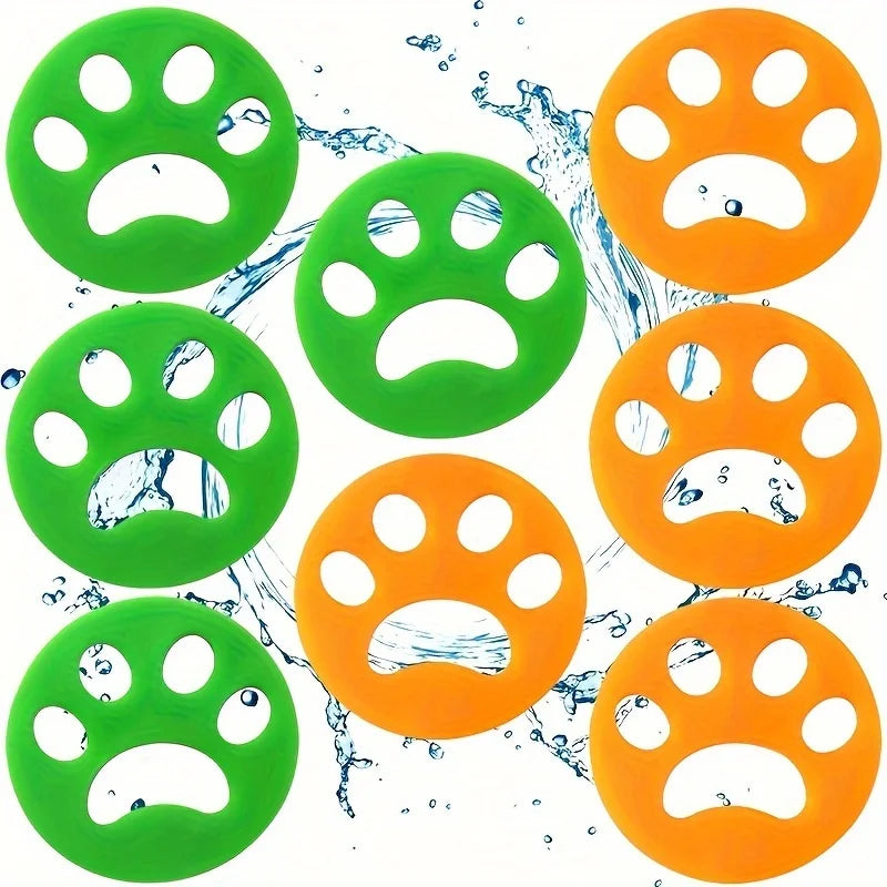 Cat Claw Silicone Hair Remover 4pcs Washing Machine Clothes Dust Hair Collector Double-Sided Reusable Washable Cleaning Tools Oasis Select 8pcs