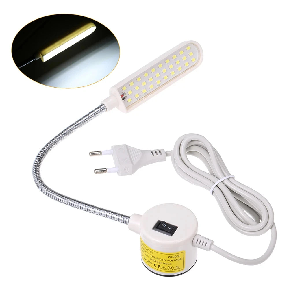 10/30LEDs Sewing Machine Light LED Portable Work Light,Flexible Gooseneck Lampe with Magnetic Base for Workbench Lathe Oasis Select 30LEDs EU