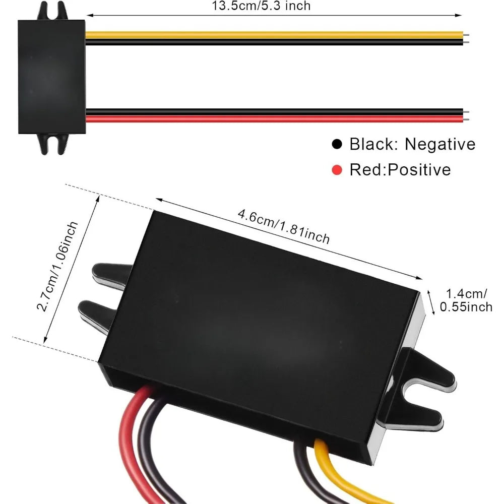 12V To 5V 3A Buck Converter Module Reduced Voltage Regulator Car Power Output Power Adapter Wire Interface For Car LED Display Oasis Select