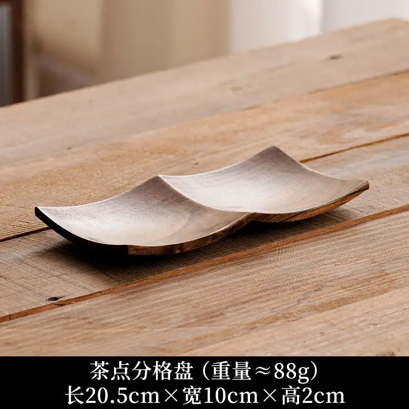 Chinese North American Walnut Dry Fruit Plate Nut Candy Dish Tea Table Zen Tea Coaster Fruit Pastry Dessert Plate Oasis Select C