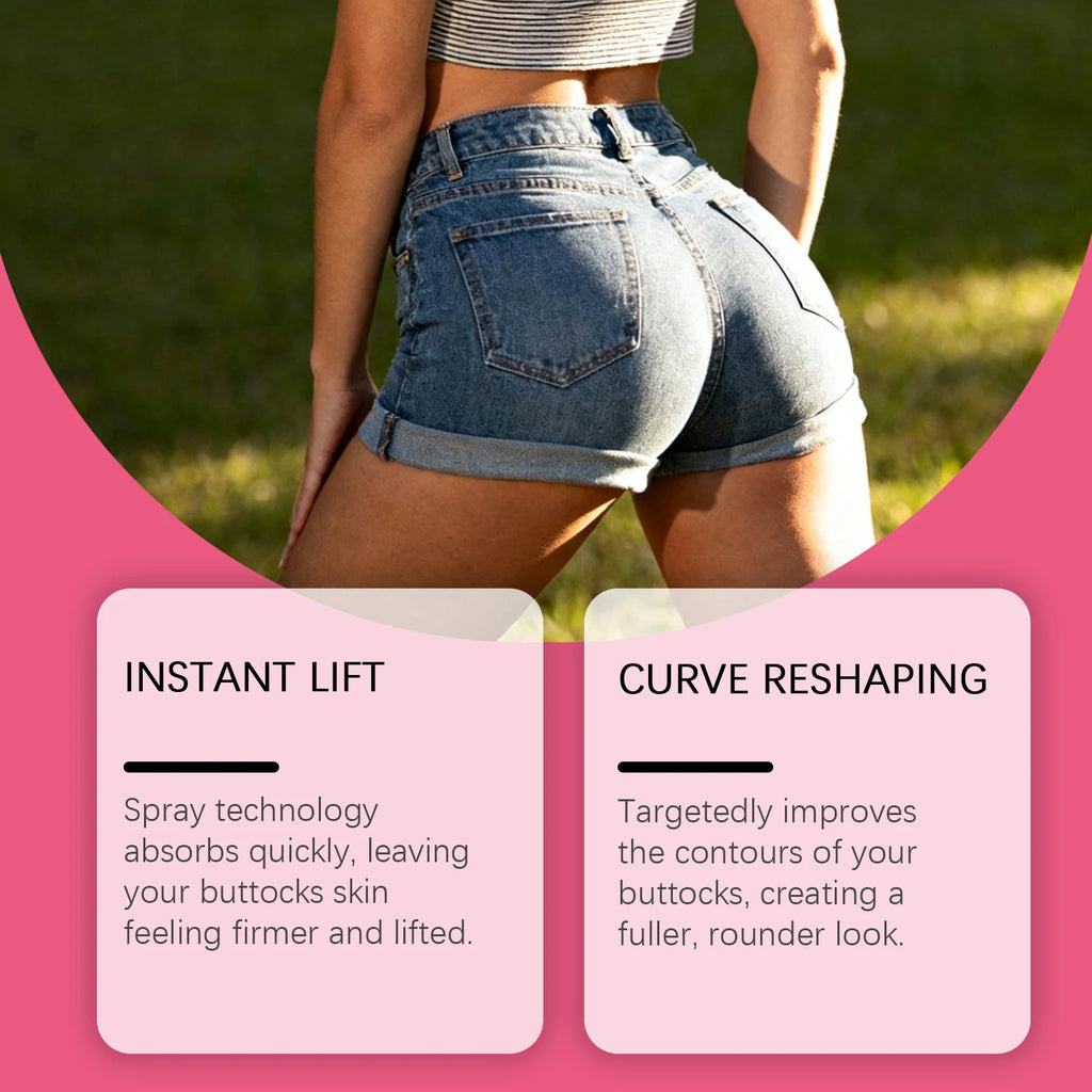 Firming Buttocks Skin Care Spray Enhance Buttock Contours Gently Massage Fuller Smooth, Moisturized Soft Refreshing Skin Care Oasis Select