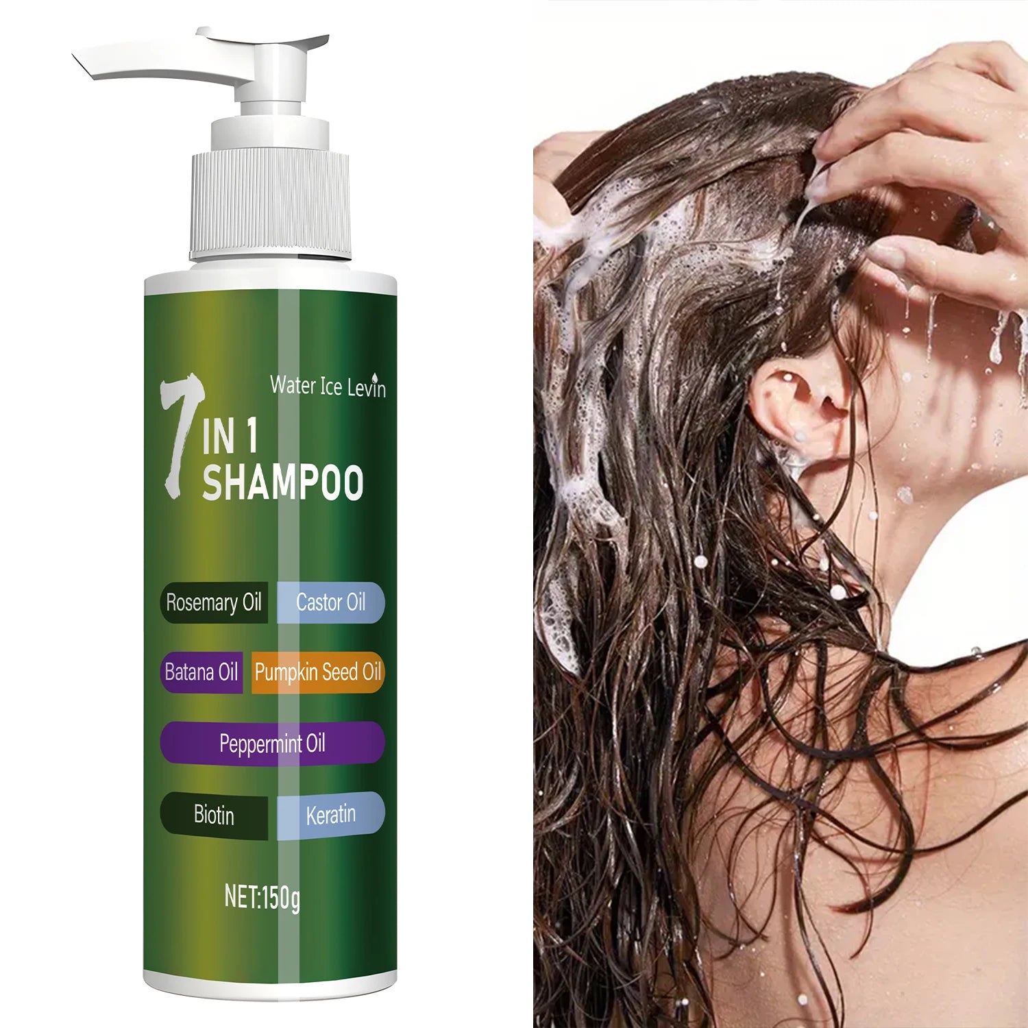 7-in-1 Rosemary, Batana & Castor Oil Shampoo – All Hair Types Moisturizing Shampoo Oasis Select